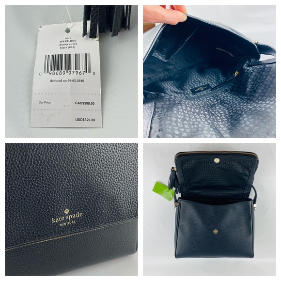 SOLD NWT Kate Spade Miri Chester Street Black - Picture 7 of 8